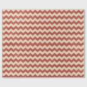 Rood Chevron Rustic Wrapping Paper Cadeaupapier (Vlak)
