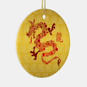 Rood Chinees Jaar van de Draak Keramisch Ornament (Rechts)