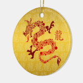 Rood Chinees Jaar van de Draak Keramisch Ornament (Links)