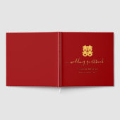 Rood Chinees trouwhart dubbel geluk Gastenboek (Volledig)