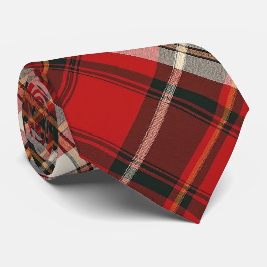 Rood, chocolade en room plakken stropdas (Opgerold)