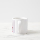 Rood chrysanthemum Minimalisme Koffiebeker Mok (Achterkant)