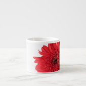 Rood chrysanthemum Minimalisme Koffiebeker Mok (Voorkant)