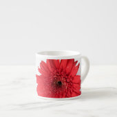Rood chrysanthemum Minimalisme Koffiebeker Mok (Voorkant rechts)