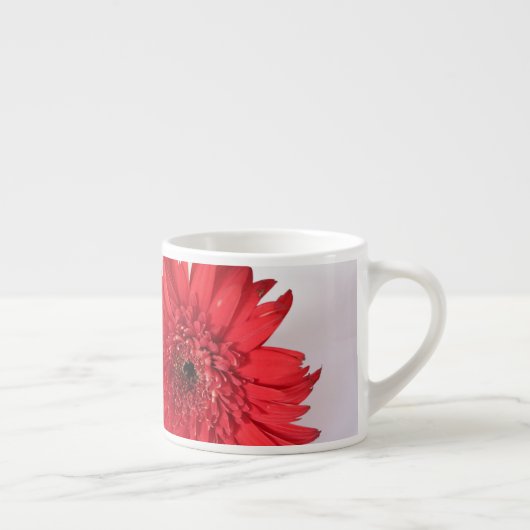 Rood chrysanthemum Minimalisme Koffiebeker Mok (Rechts)