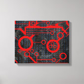 rood circuit canvas afdruk (Voorkant)