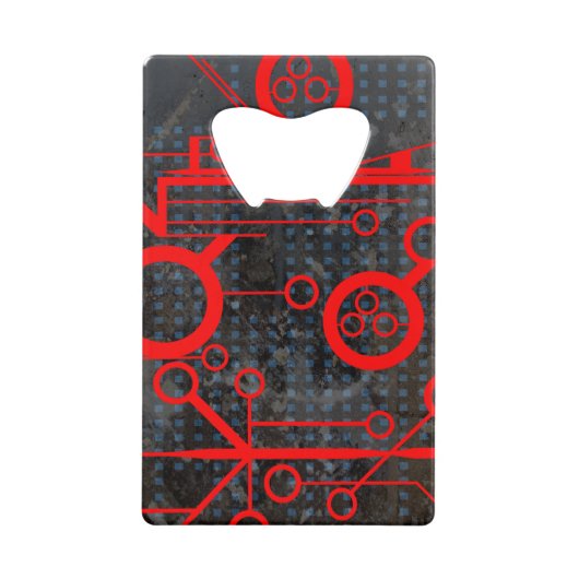 rood circuit creditkaart flessenopener (Voorkant)