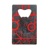 rood circuit creditkaart flessenopener (Achterkant)