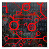 rood circuit foto afdruk (Voorkant)
