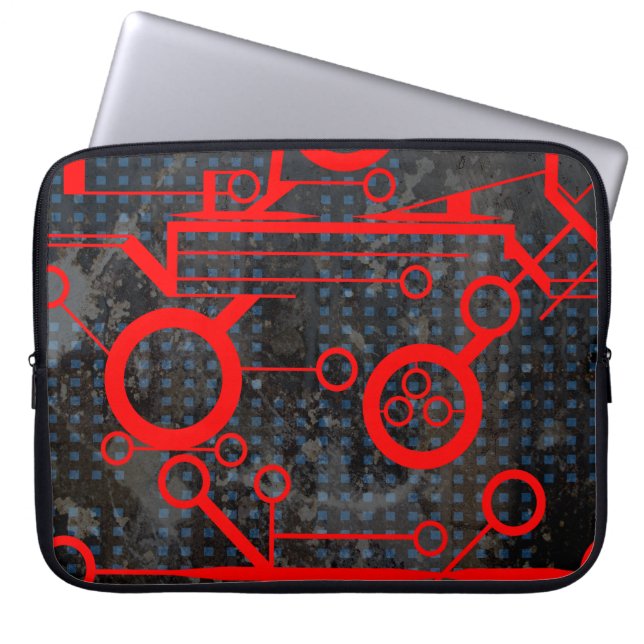 rood circuit laptop sleeve (Voorkant)