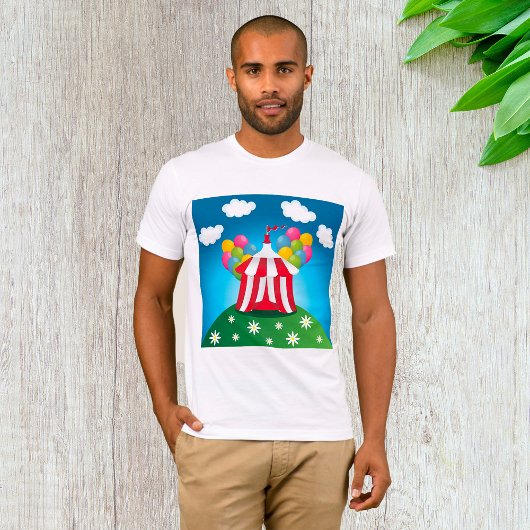 Rood Circus Tent Mannen T-shirt