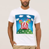Rood Circus Tent Mannen T-shirt (Voorkant)