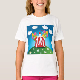 Rood Circus Tent Meisjes T-shirt