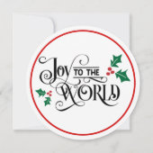 Rood Cirkel Foto toevoegen Bericht & Namen Kerstmi Feestdagenkaart (Achterkant)