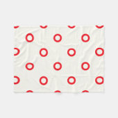 Rood cirkelvormig puntrorontwerp fleece deken (Voorkant (Horizontaal))
