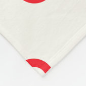 Rood cirkelvormig puntrorontwerp fleece deken (Hoek)