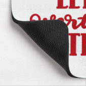 Rood citaat op hout muismat (Hoek)