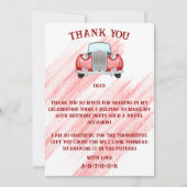 Rood Classic Retro Auto Aquarel Bedankkaart (Voorkant)