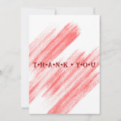 Rood Classic Retro Auto Aquarel Bedankkaart (Achterkant)