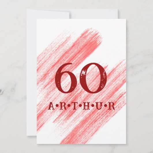 Rood Classic Retro Auto Aquarel Kaart (Achterkant)