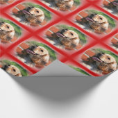 Rood Cocker Spaniel verpakkingspapier Cadeaupapier (Hoek)