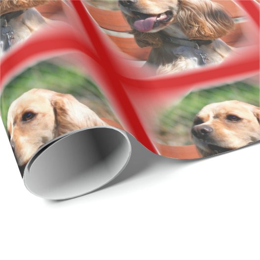 Rood Cocker Spaniel verpakkingspapier Cadeaupapier (Rol Hoek)