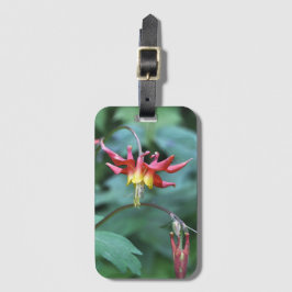 Rood Columbine Bagagelabel