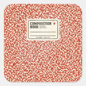 Rood Compositie Notitieboek met Label (Voorkant)