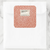 Rood Compositie Notitieboek met Label (Tas)