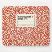 Rood Compositie Notitieboek met Label Muismat (Voorkant)