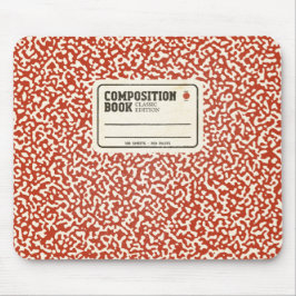 Rood Compositie Notitieboek met Label Muismat