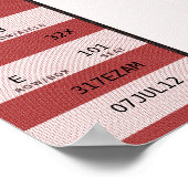 rood concertkaartje poster (Hoek)