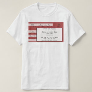 rood concertkaartje t-shirt