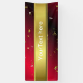 rood, confetti, zwart, goud, banner, sjabloon, spandoek (Verticaal)