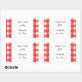 Rood controleert witte dagelijkse aangepaste Stick Rechthoekige Sticker (Vel)