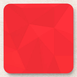 Rood, cool, uniek, trendy, geometrisch ontwerp in  bier onderzetter