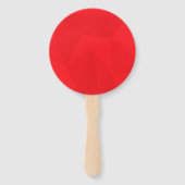 Rood, cool, uniek, trendy, geometrisch ontwerp in handwaaier (Achterkant)