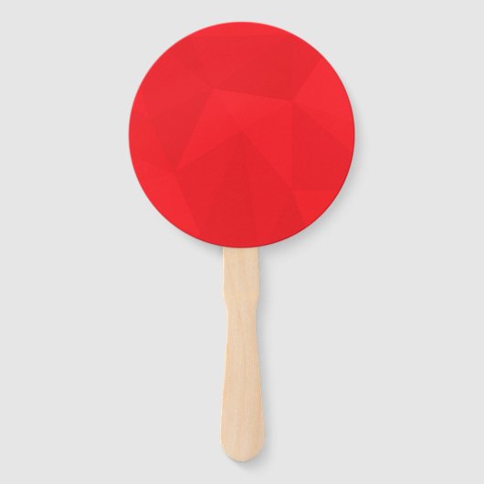 Rood, cool, uniek, trendy, geometrisch ontwerp in handwaaier (Voorkant)