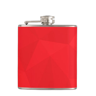 Rood, cool, uniek, trendy, geometrisch ontwerp in heupfles