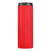 Rood, cool, uniek, trendy, geometrisch ontwerp in  thermosbeker (Achterkant)