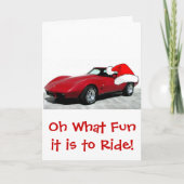 Rood Corvette 1979 Feestdagen Kaart (Voorkant)