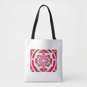 Rood creatief patroon tote bag