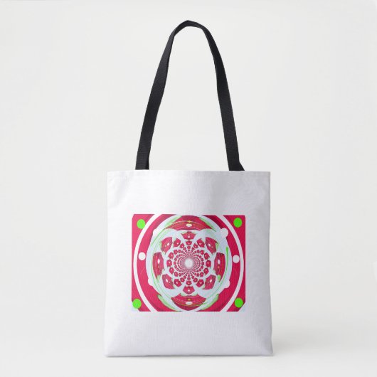 Rood creatief patroon tote bag (Voorkant)