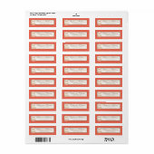 Rood/Creme Bruiloft Cake Retouradres Label (Full Sheet)