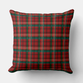 Rood, Crème en Groen Kerst Plaid Patroon Kussen