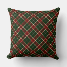 Rood, Crème en Groen Kerstmis Plaid Patroon Kussen