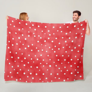 Rood Crème Plaid Strepen Verjaardag Fleece Deken