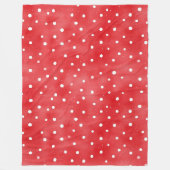 Rood Crème Plaid Strepen Verjaardag Fleece Deken (Voorkant)