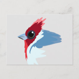Rood-Crested Cardinaal Bird Briefkaart