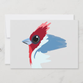 Rood-Crested Cardinaal Bird Kaart